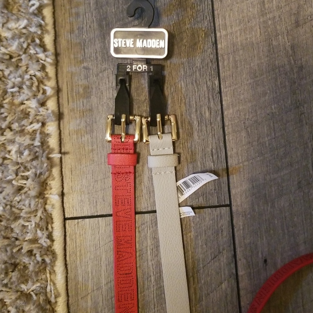 Steve Madden NWT double set belts